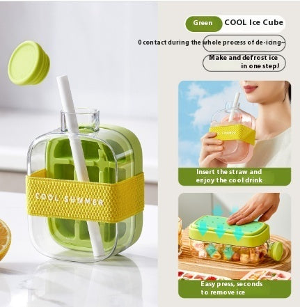 Instant Ice Maker with Straw