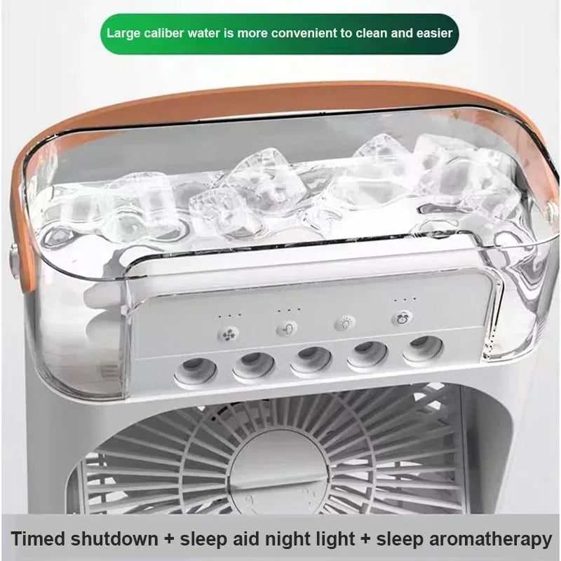 3-in-1 Portable Fan & Air Conditioner with LED Night Light