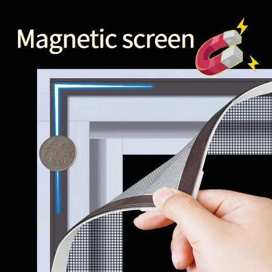Magnetic Window Mosquito Net Adjustable Mesh Screen Protector