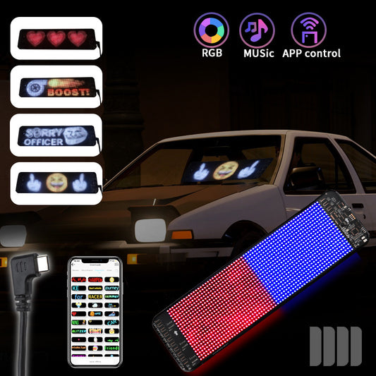 Ultra-thin Display Flexible Scrolling LED Car Sign with USB App Control