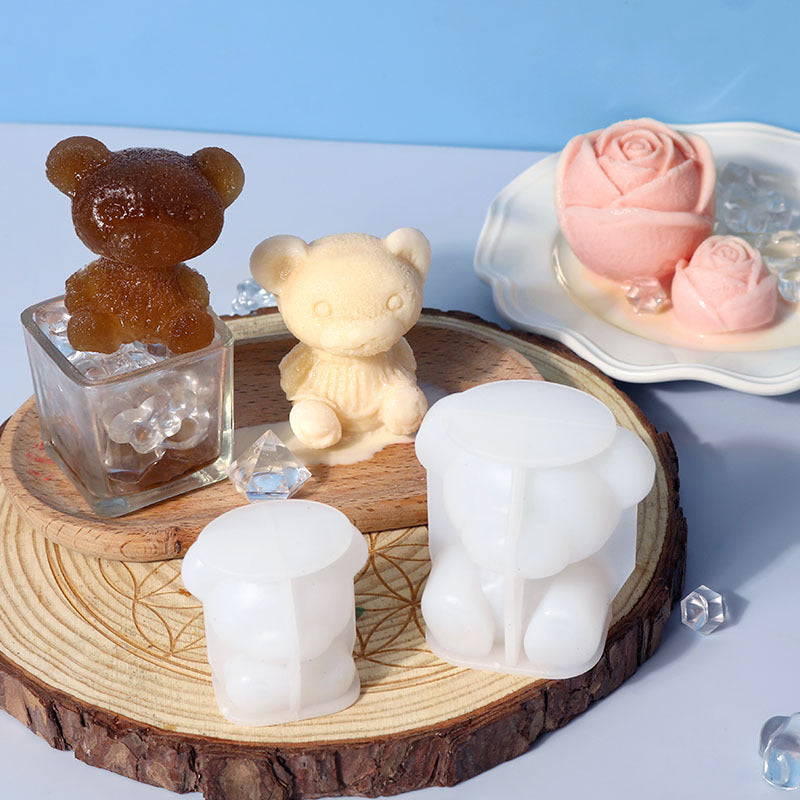 Silicone Mold Bear Shape Ice Cube Maker