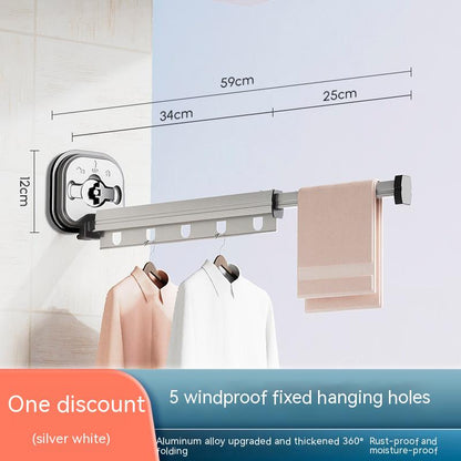 Wall Mounted Retractable Clothes Hanger Rack