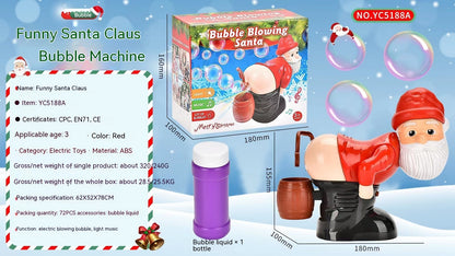 Electric Santa Claus Bubbles Machine Blowing Bubbles