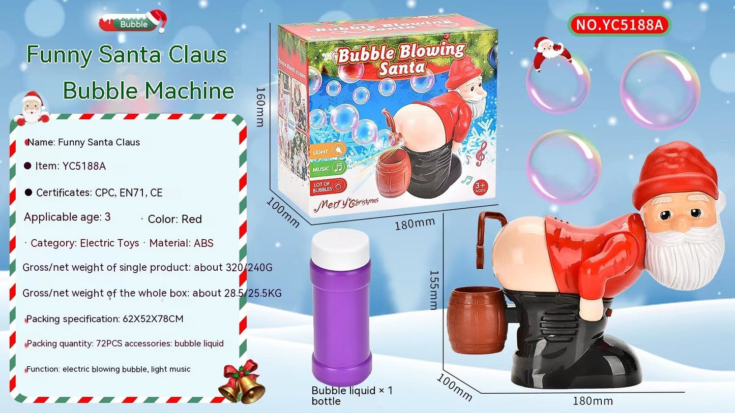 Electric Santa Claus Bubbles Machine Blowing Bubbles