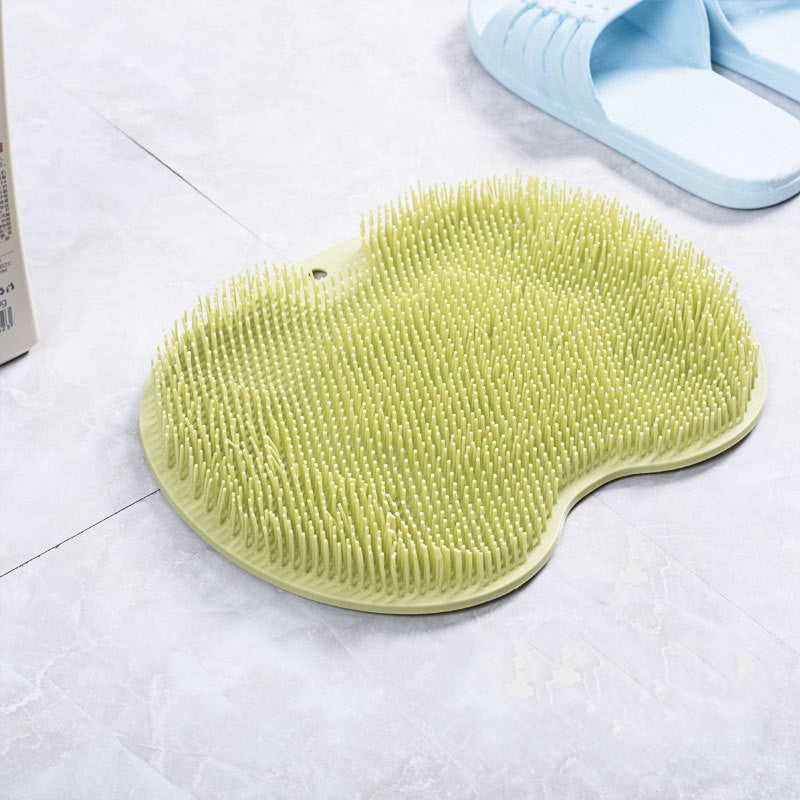 Non-slip Bath Mat Back Massage Brush Silicone Foot Wash