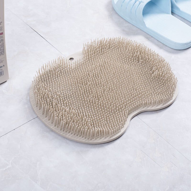 Non-slip Bath Mat Back Massage Brush Silicone Foot Wash