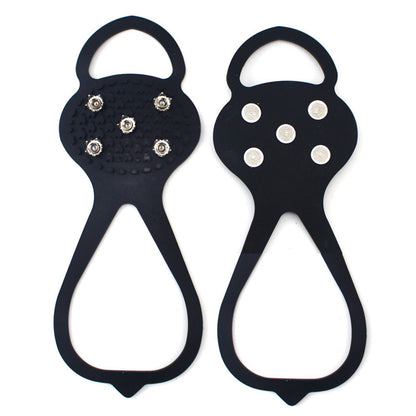 5 Teeth Ice Gripper For Shoes Crampons Ice Gripper Spike Grips Cleats