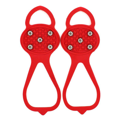 5 Teeth Ice Gripper For Shoes Crampons Ice Gripper Spike Grips Cleats