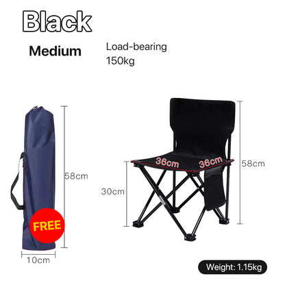 Folding Outdoor Portable Backrest Fishing Chair Stool