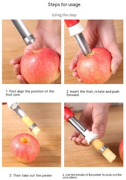 2 in 1 Stainless Steel Apple Corer Tool