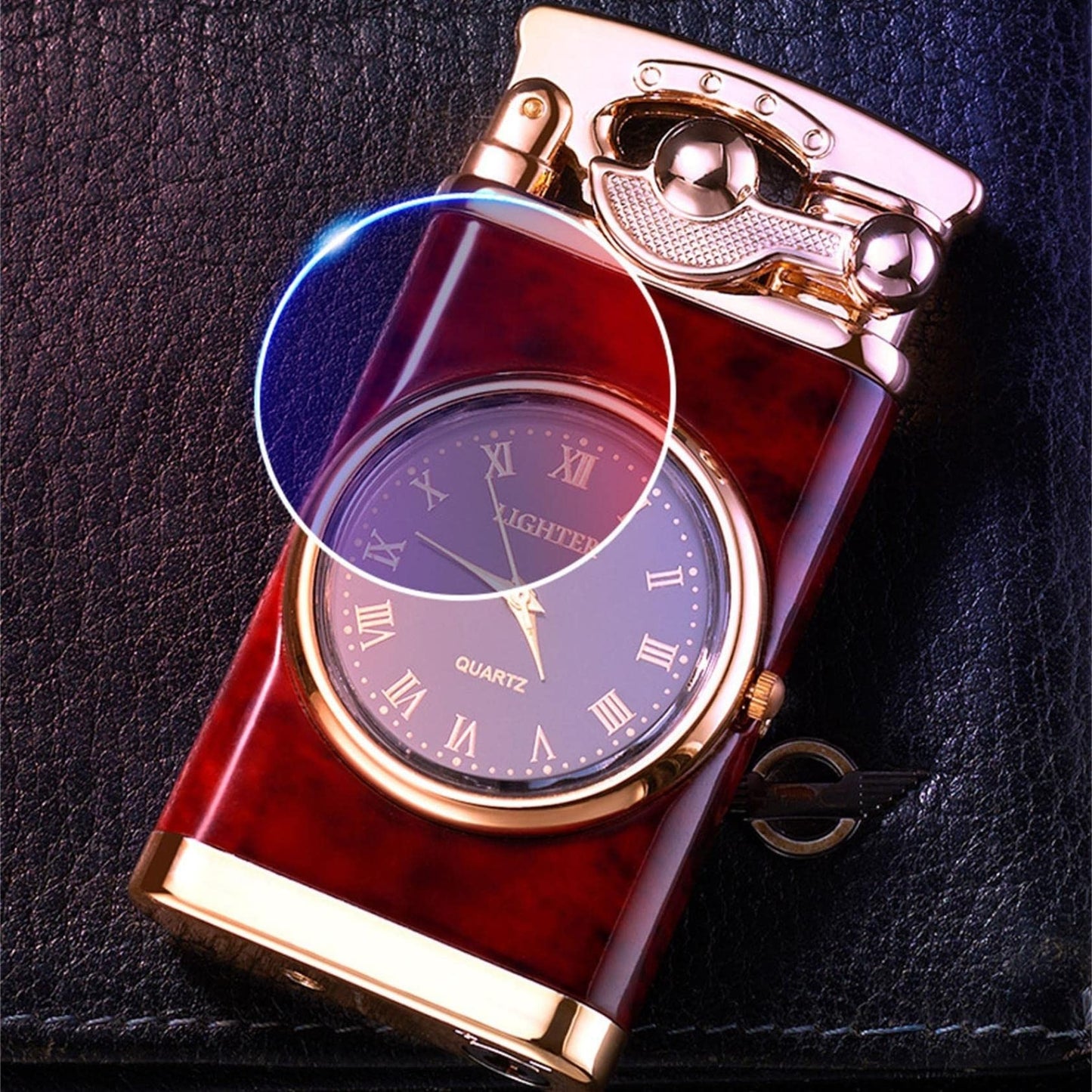 Windproof Lighter Vintage Watch Bezel Jet Flame Torch