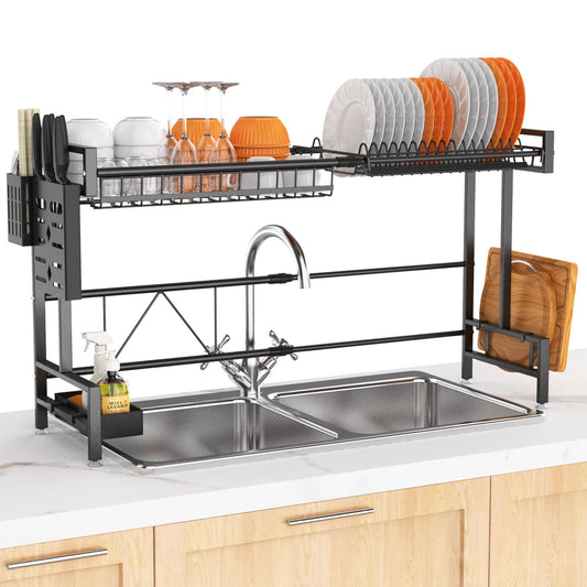 2 Tier Over The Sink Dish Drying Rack