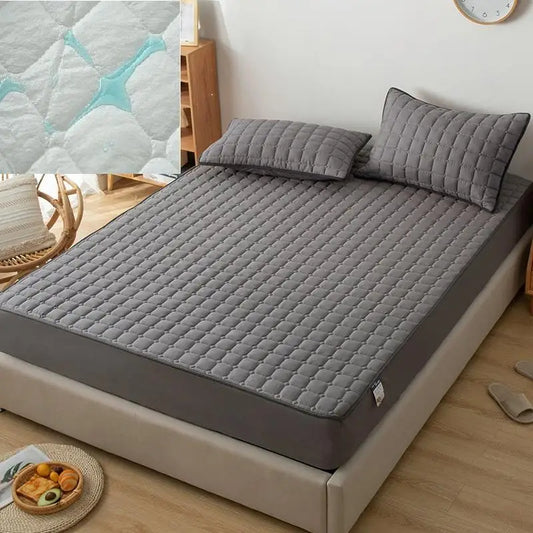 Waterproof Winter Solid Color Mattress Cover