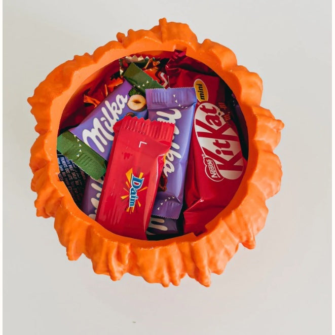 Melting Halloween Pumpkin Candy Bowl With Lid Reusable