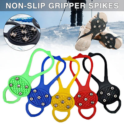 5 Teeth Ice Gripper For Shoes Crampons Ice Gripper Spike Grips Cleats