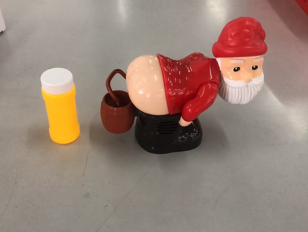 Electric Santa Claus Bubbles Machine Blowing Bubbles