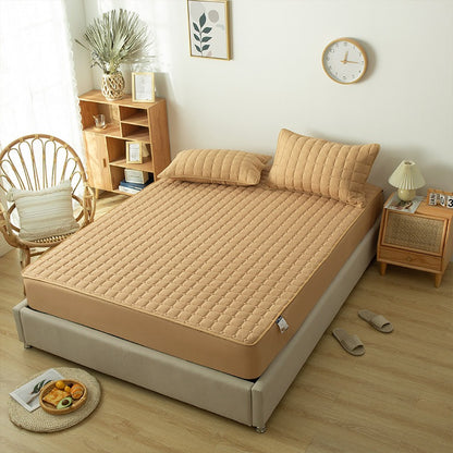 Waterproof Winter Solid Color Mattress Cover