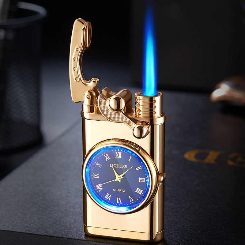 Windproof Lighter Vintage Watch Bezel Jet Flame Torch