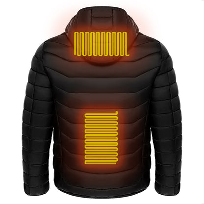 Men Heated Puffer Jacket Electric Heating Coat