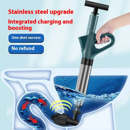 High-Pressure Toilet & Drain Unclogging Stainless Steel Air Drain Blaster