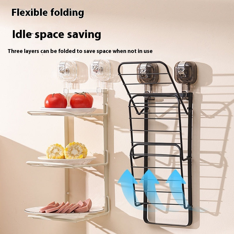 Suction Cup Kitchen Dish Rack Wall Hanging