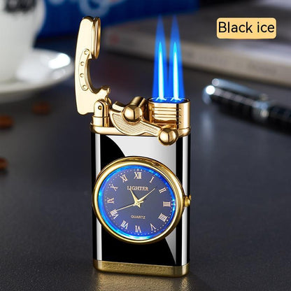 Windproof Lighter Vintage Watch Bezel Jet Flame Torch