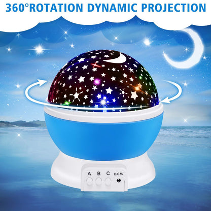 Rotating 360 Degree Moon Night Light Lamp Projector