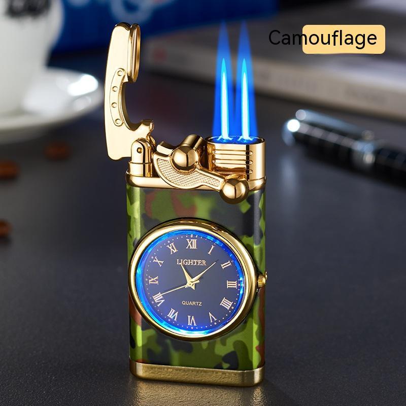 Windproof Lighter Vintage Watch Bezel Jet Flame Torch