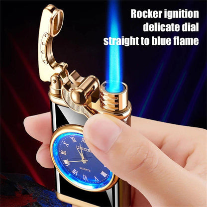 Windproof Lighter Vintage Watch Bezel Jet Flame Torch