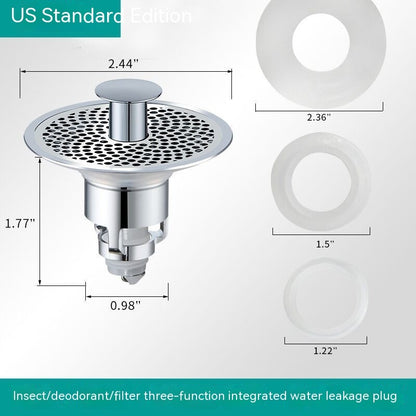 Wash Basin Drain Cap Filter Anti-Blocking