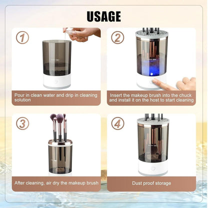 Electric USB Rechargeable Automatic Make Up Brush Cleaner