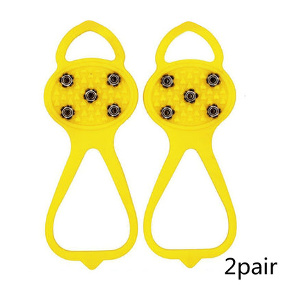 5 Teeth Ice Gripper For Shoes Crampons Ice Gripper Spike Grips Cleats