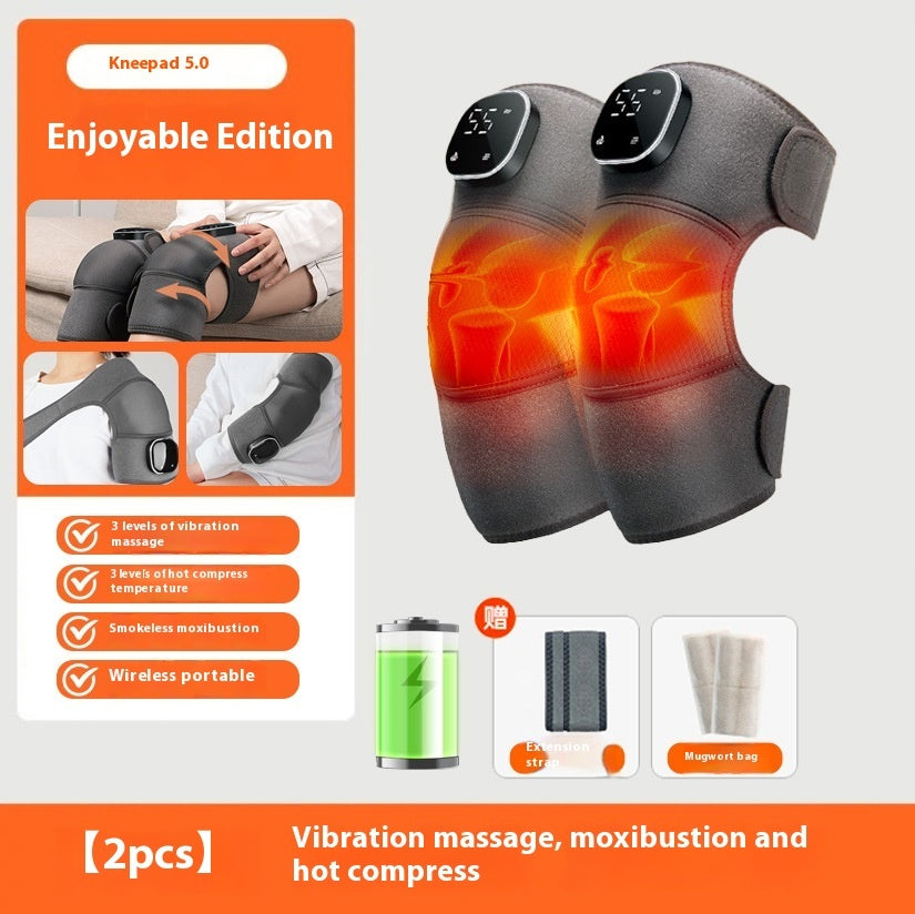 3-in-1 Wireless Heating & Vibration Massager for Knee, Shoulder