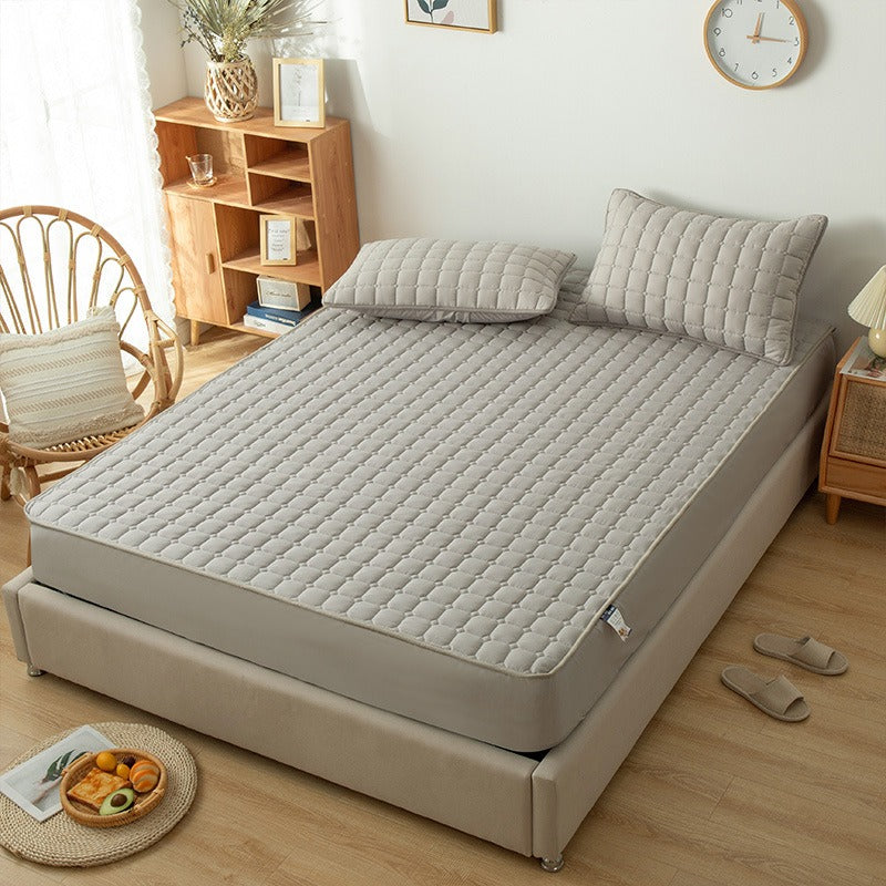 Waterproof Winter Solid Color Mattress Cover