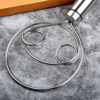 Stainless Steel Danish Manual Dough Mixer Tool