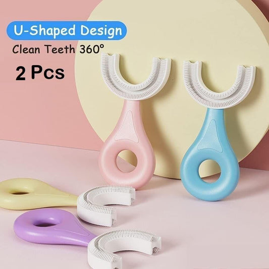 U Shaped Silicone Toothbrush for Kids ( Pack of 2 )