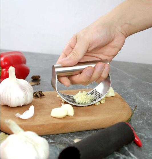 Upgraded Stainless Steel Garlic Press Squeezer