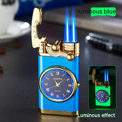 Windproof Lighter Vintage Watch Bezel Jet Flame Torch