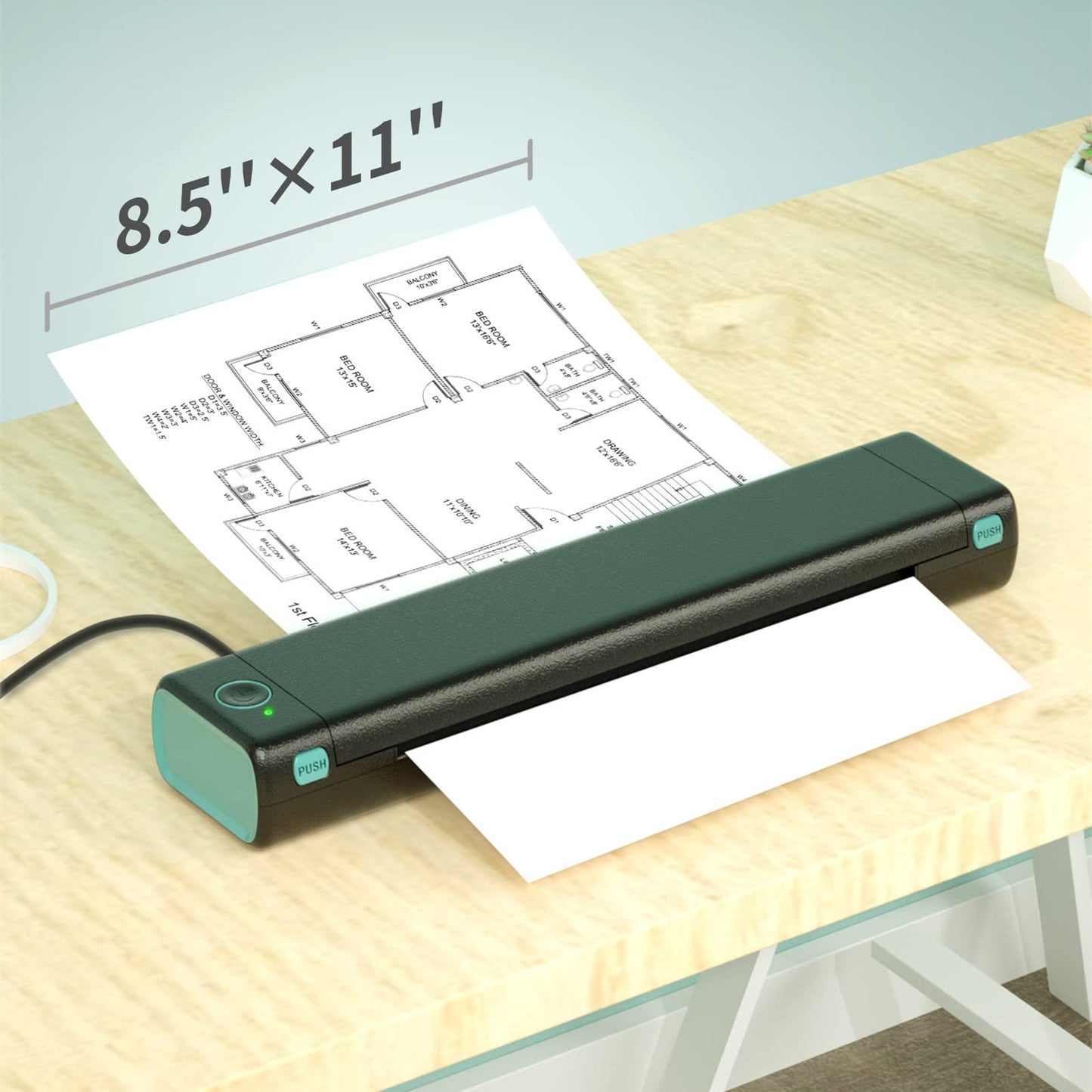 A4 Portable Bluetooth Thermal Printer