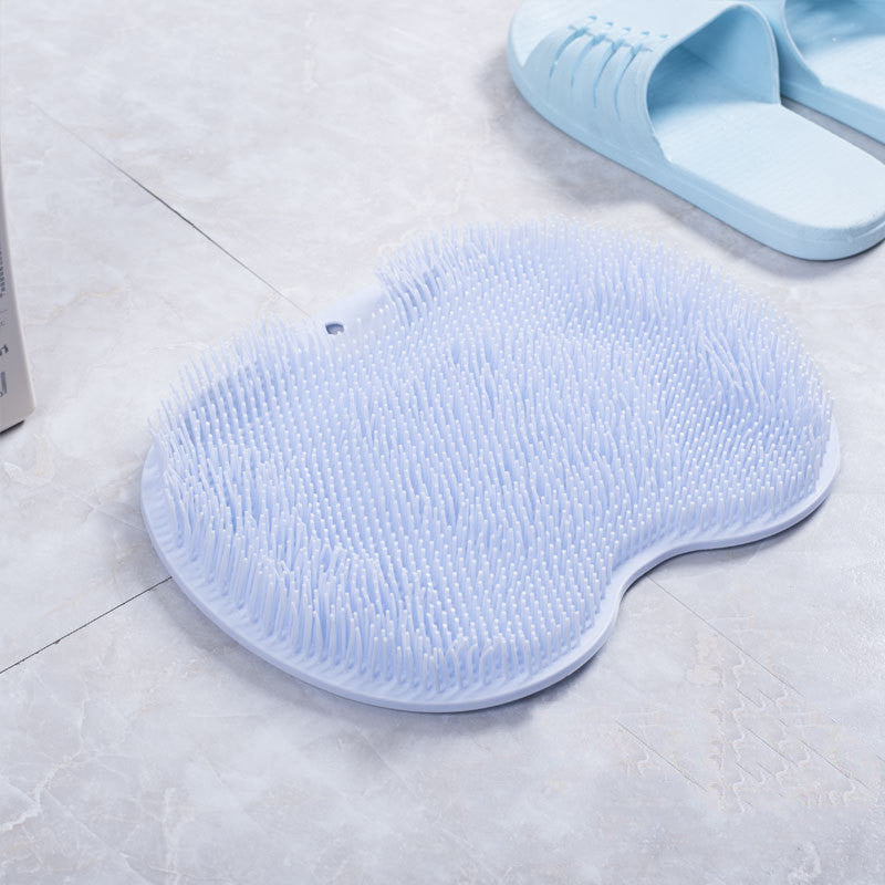 Non-slip Bath Mat Back Massage Brush Silicone Foot Wash