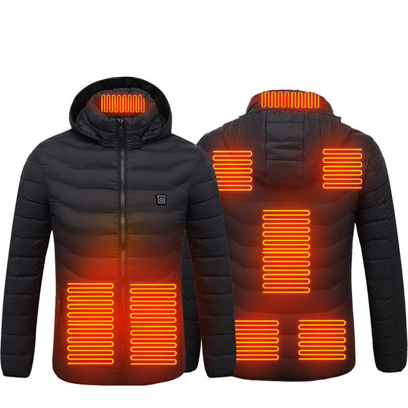 Men Heated Puffer Jacket Electric Heating Coat