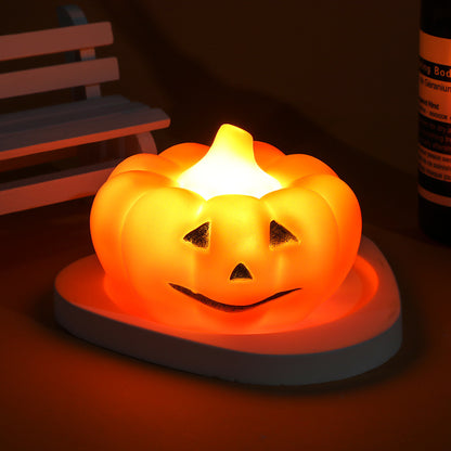 Halloween LED Glowing Cute Small Night Lamp Pumpkin Ghost Lamp Ornaments