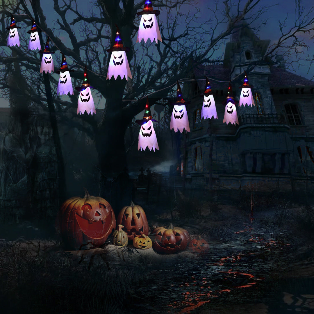 Halloween Lanterns Cloth Art Ghost String Lights