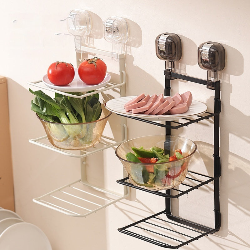 Suction Cup Kitchen Dish Rack Wall Hanging