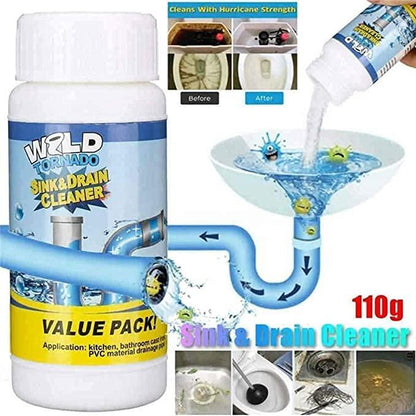 Powerful Drain Blockage Cleaner Sink Cleaner Powder (110G) (Pack of 1)