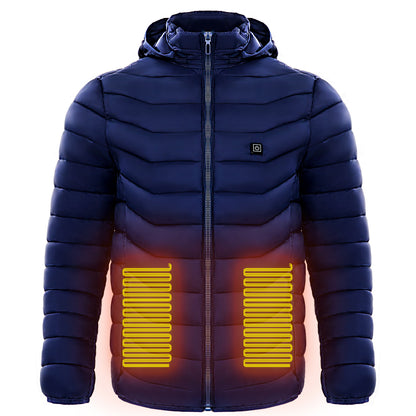 Men Heated Puffer Jacket Electric Heating Coat