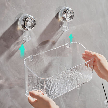 Suction Cup Punch-free Storage Rack for Bathroom Wall Sink