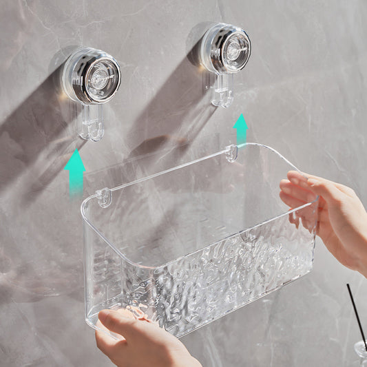 Suction Cup Punch-free Storage Rack for Bathroom Wall Sink