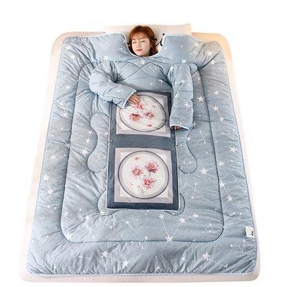 Anti-kick Winter Warm Lazy Quilt With Sleeves