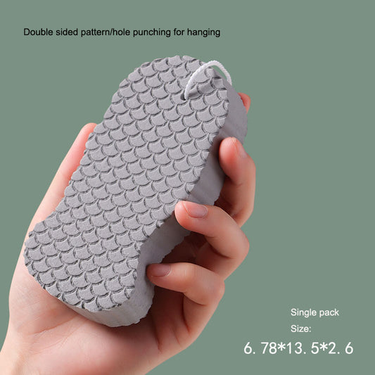 3D baby sponge bath with fish scale pattern
